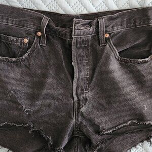 Womens Levi 501 cut off shorts black size 29